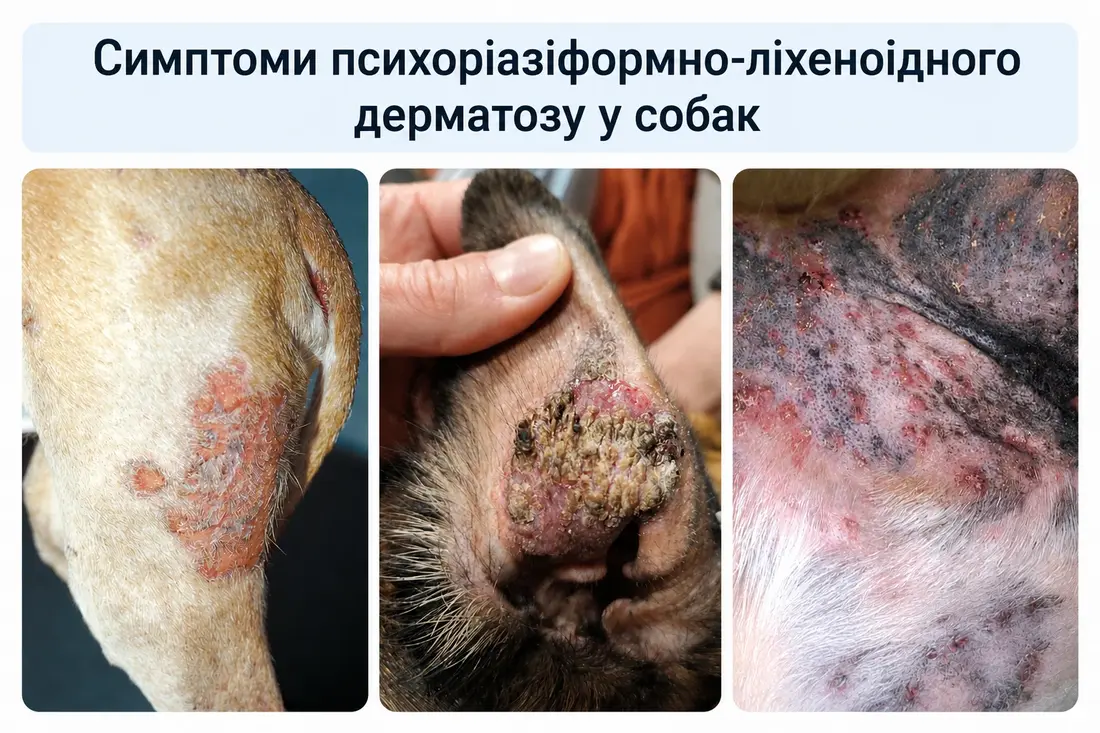 Симптоми психоріазіформно-ліхеноїдного дерматозу у собак
