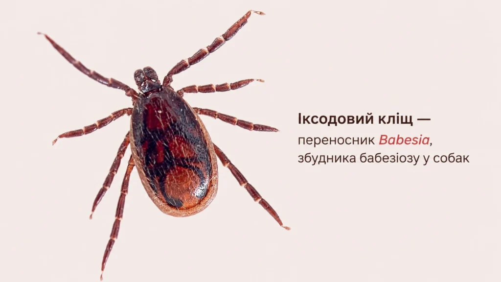 Іксодовий кліщ — переносник бабезіозу у собак
