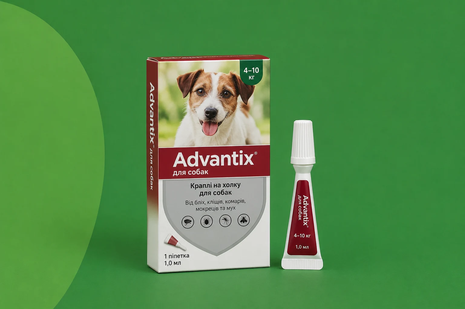 Адвантікс (Advantix) краплі на холку від бліх та кліщів для собак